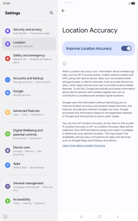 If you press the indicator next to 