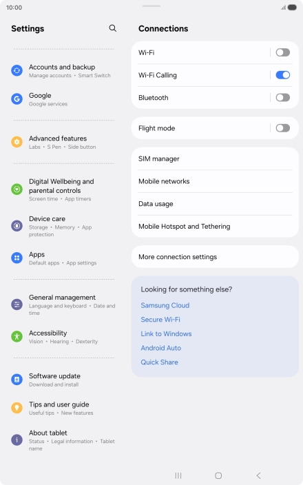 Press Software update.