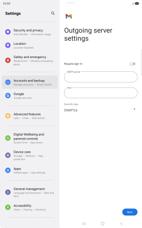 Press the field below 
