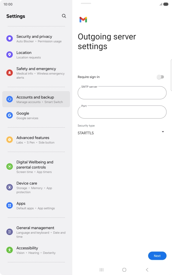Press the field below 