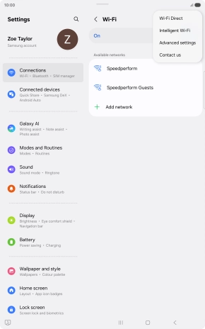 Press Intelligent Wi-Fi.