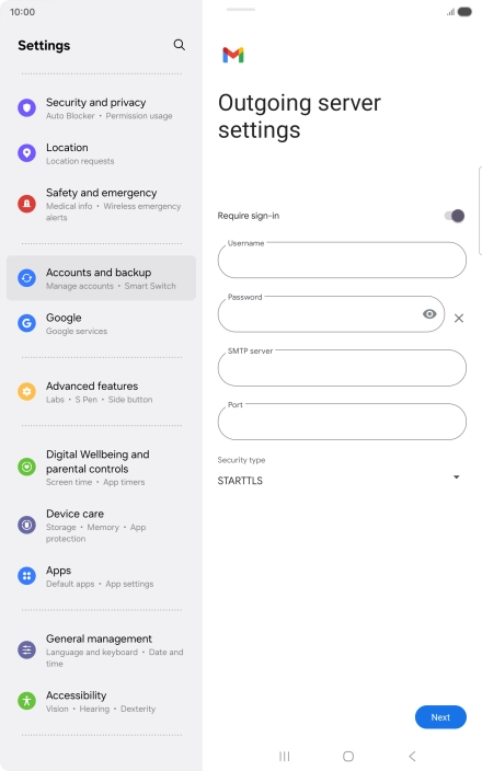 Press the indicator next to 