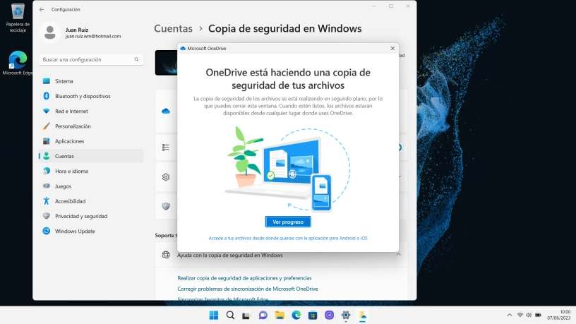 Haz clic en el icono de cerrar.