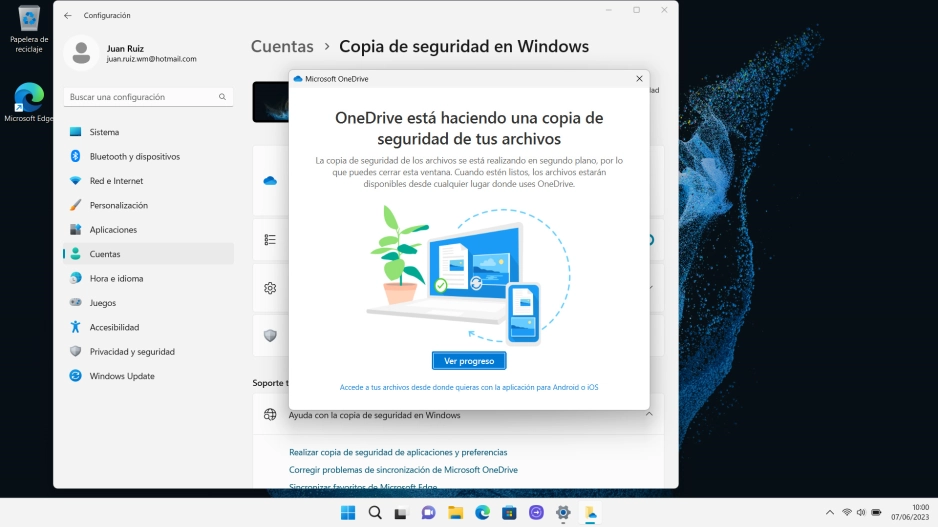 Haz clic en el icono de cerrar.