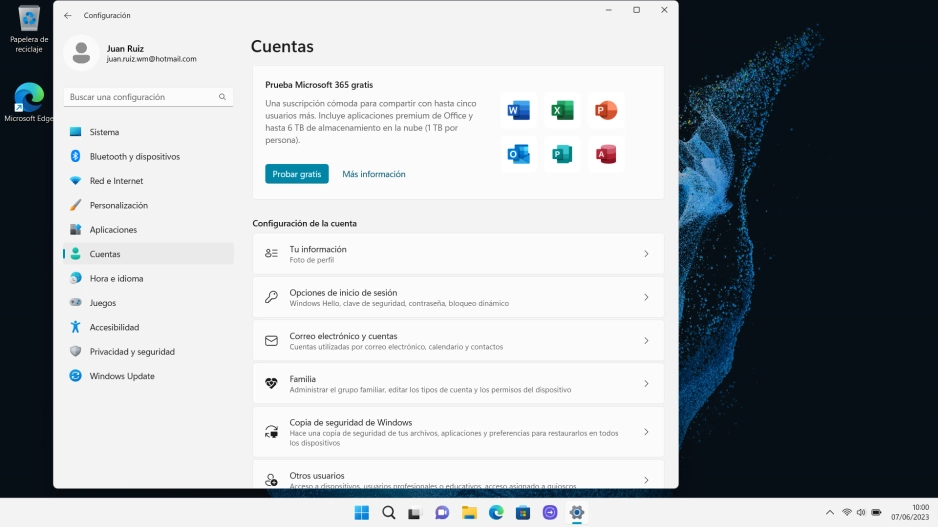 Haz clic en Copia de seguridad de Windows.