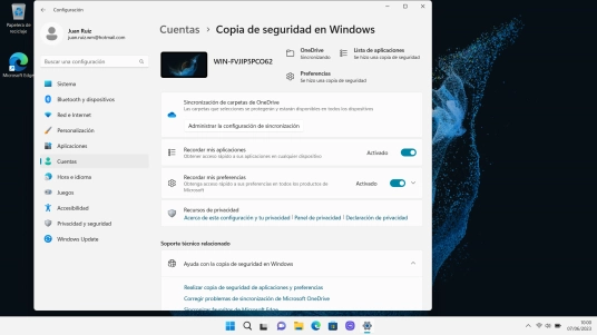 Haz clic en Administrar la configuración de sincronización.