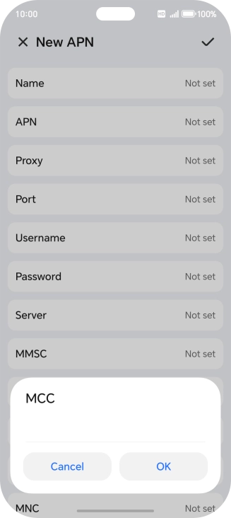 Key in 234 and press OK.