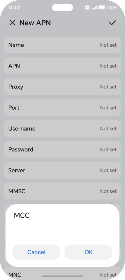Key in 234 and press OK.
