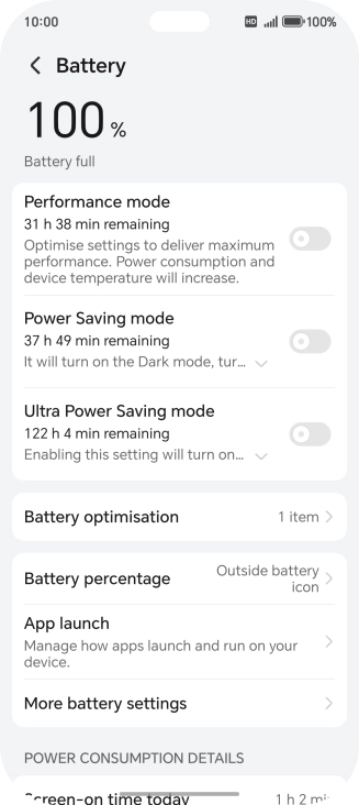 Press the indicator next to 
