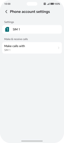 Press the name of the SIM.