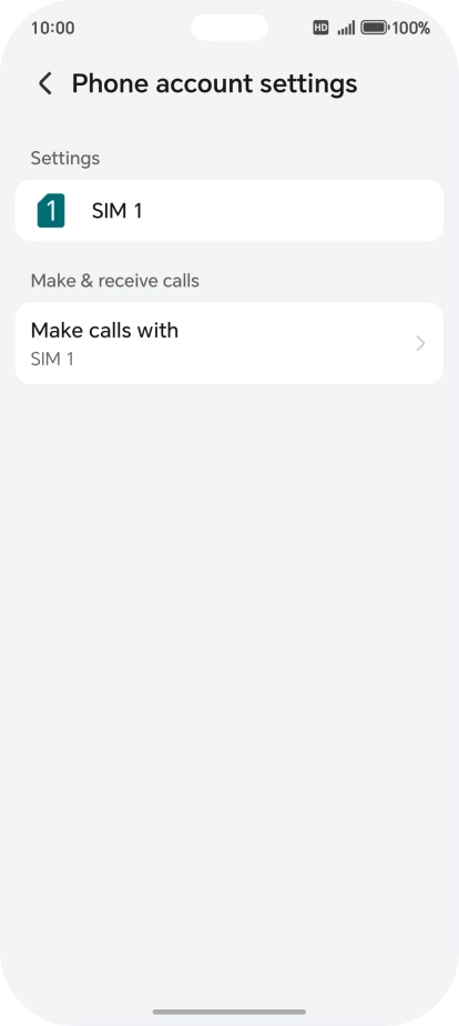 Press the name of the SIM.