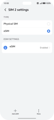 Press eSIM. Press eSIM.