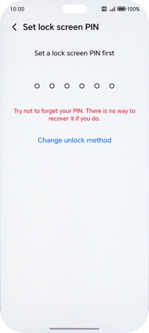 Press Change unlock method.