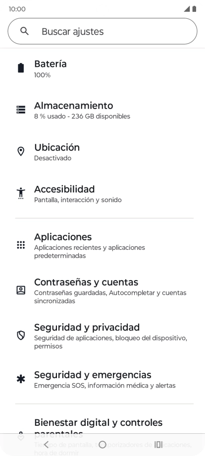 Pulsa Contraseñas y cuentas.