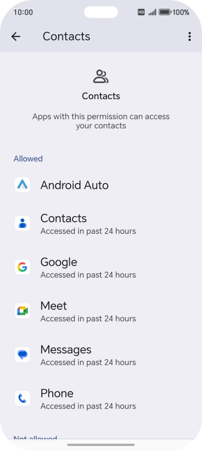 Press the required app. Press the required app.