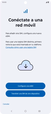 Pulsa Configurar una eSIM.