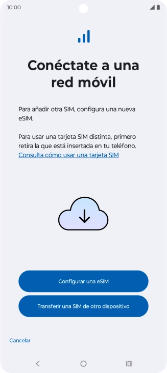Pulsa Configurar una eSIM.