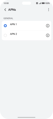 Press the field next to the data connection to activate it.