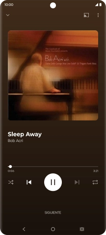 Pulsa la flecha hacia la derecha para ir al archivo de música siguiente.