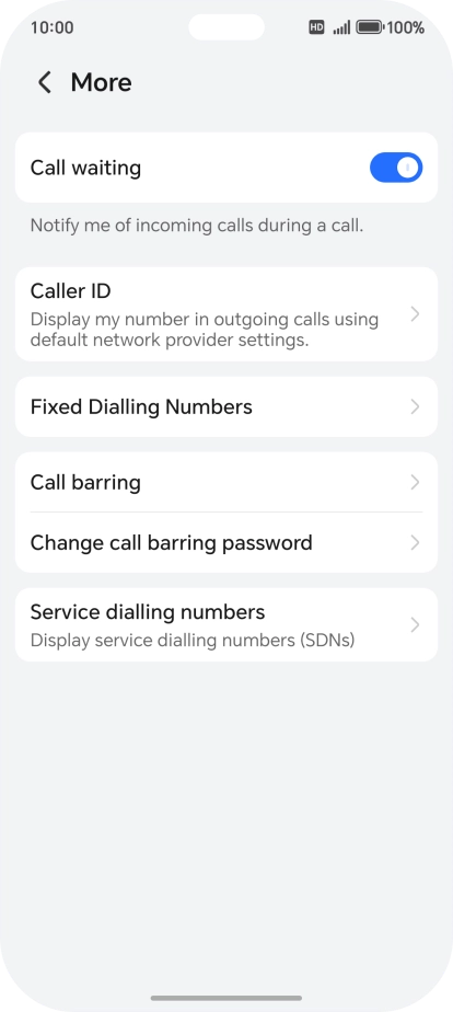Press Fixed Dialling Numbers.