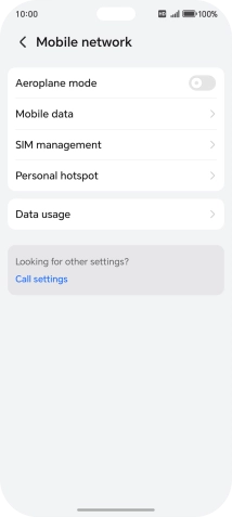 Press SIM management. Press SIM management.