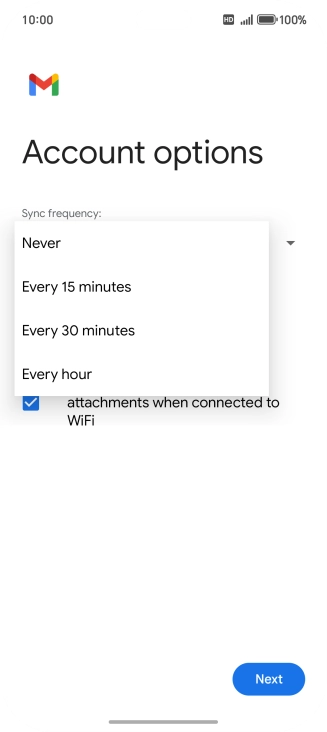 Press the required setting. Press the required setting.