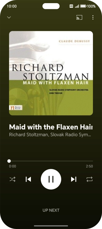 Press arrow right to go to the next audio file.