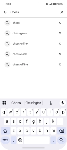 Key in the name or subject of the required app and press the search icon.