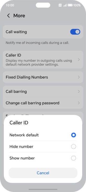 Press Show number to turn on caller identification. Press Show number to turn on caller identification.