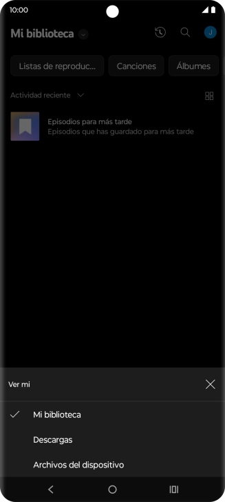 Pulsa una categoría y desplázate al archivo de música deseado.