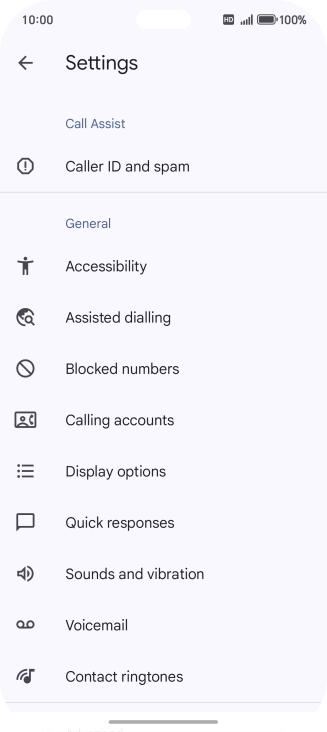Press Calling accounts.