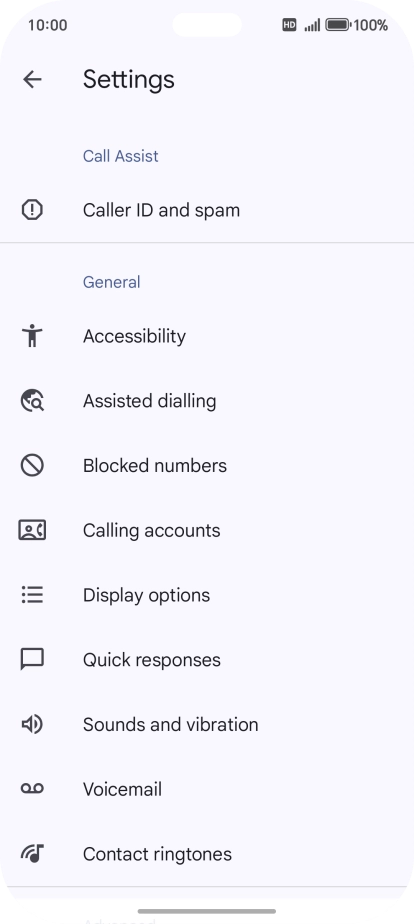 Press Calling accounts.