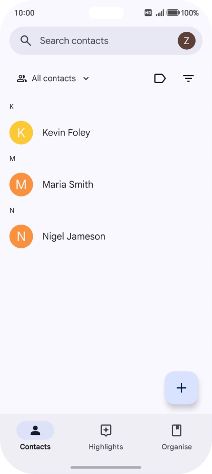 Press Organise. Press Organise.