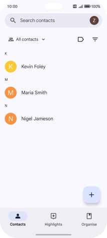 Press Organise. Press Organise.