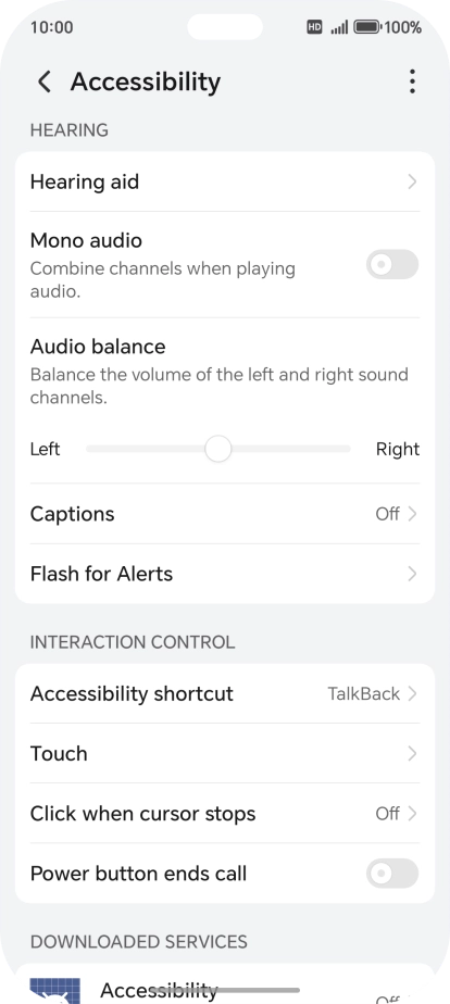 Press the required setting below Press the required setting below
