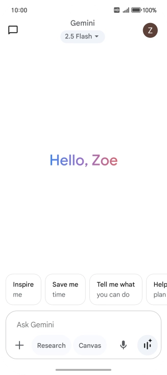 Press the profile icon. Press the profile icon.