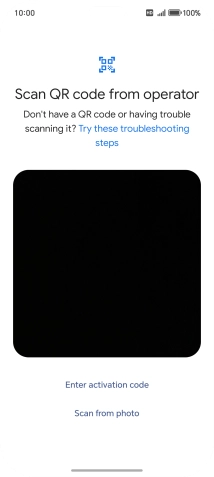 Place the QR code you've received inside the phone camera frame to scan the code. Place the QR code you've received inside the phone camera frame to scan the code.