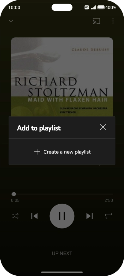 Press Create a new playlist.