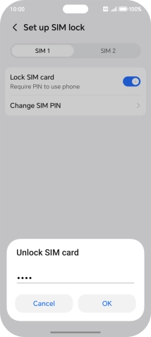 Key in your PIN and press OK.