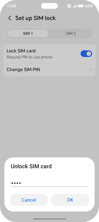 Key in your PIN and press OK.
