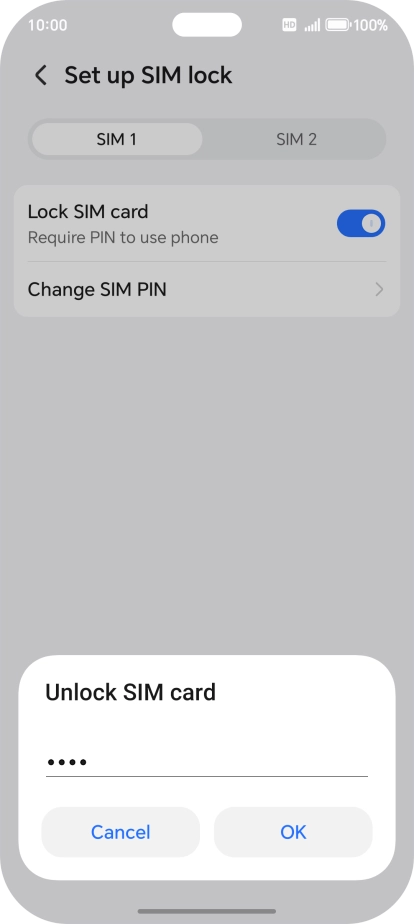 Key in your PIN and press OK.