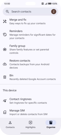 Press Manage SIM. Press Manage SIM.