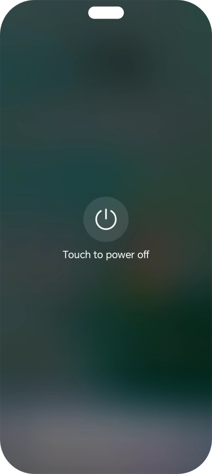 Press Touch to power off. Press Touch to power off.