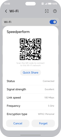 Place the QR code inside the camera frame on the other device to scan the code.
