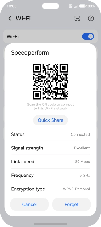 Place the QR code inside the camera frame on the other device to scan the code.