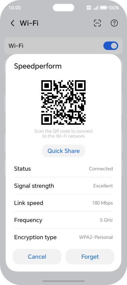 Place the QR code inside the camera frame on the other device to scan the code.
