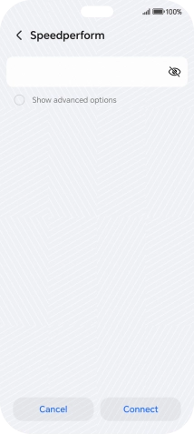 Key in the password for the Wi-Fi network and press Connect.