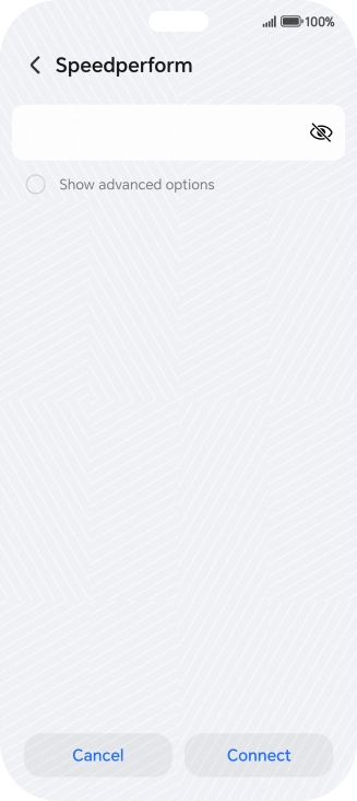 Key in the password for the Wi-Fi network and press Connect.