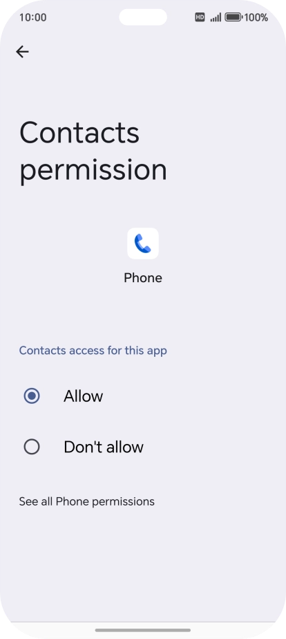 Press the required setting. Press the required setting.