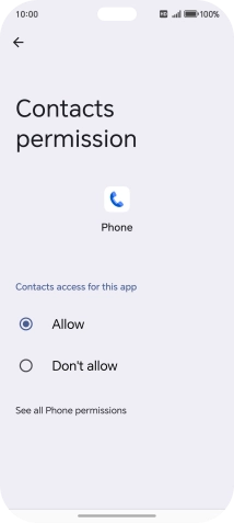 Press the required setting. Press the required setting.